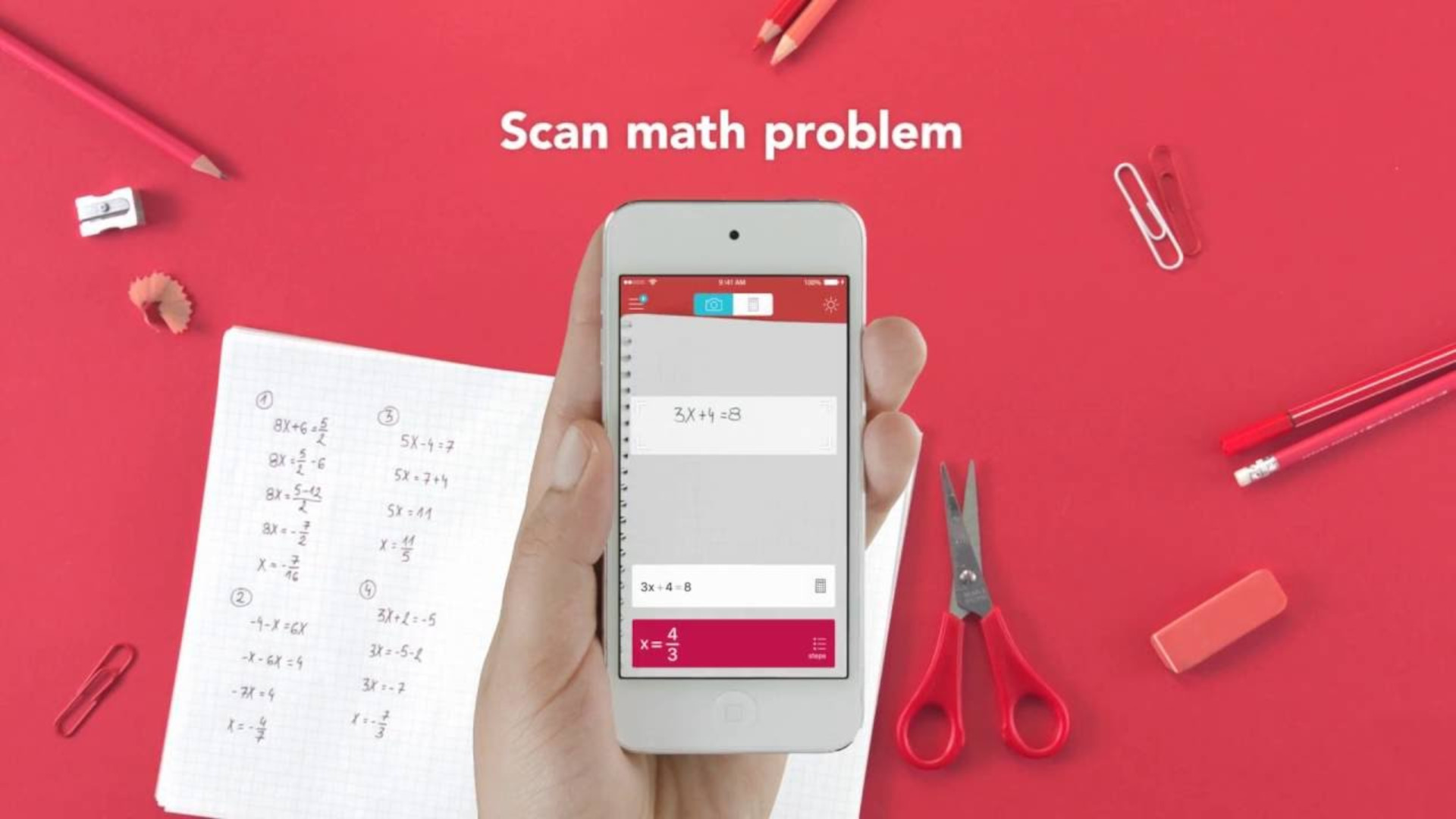 Photomath app for scanning math problems