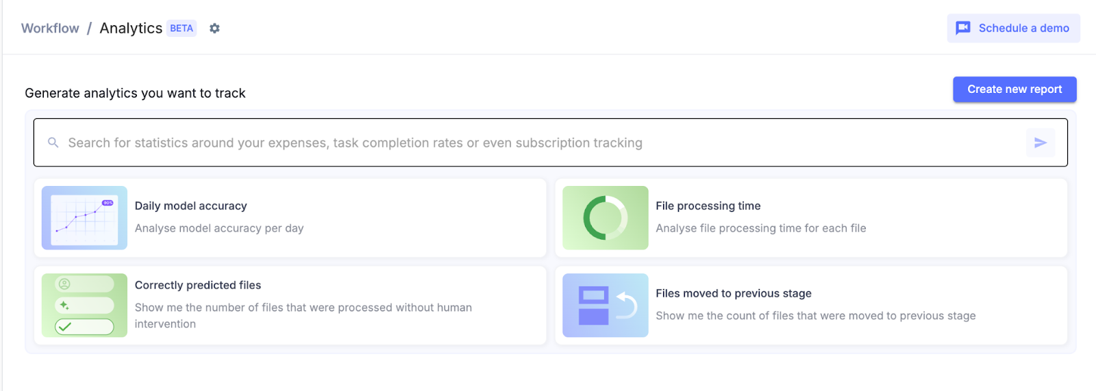 Advanced analytics - Nanonets