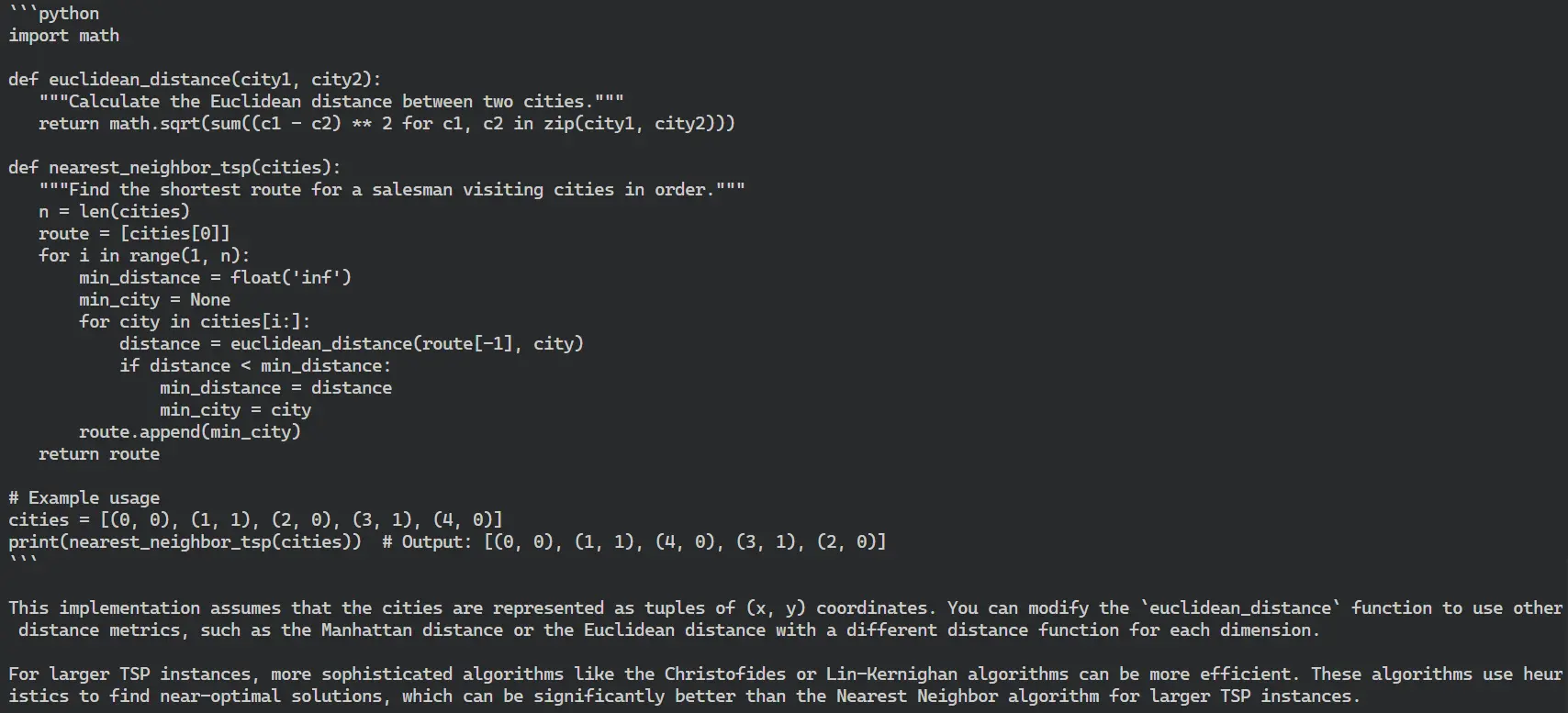 Implementar Travelling Sale Man en Python