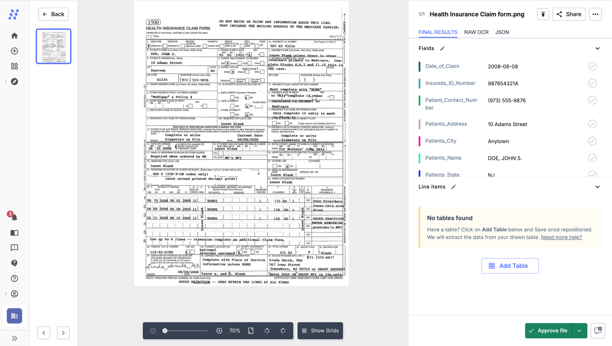 100% data extraction accuracy from any custom document in seconds using Nanonets' Zero-training extractor