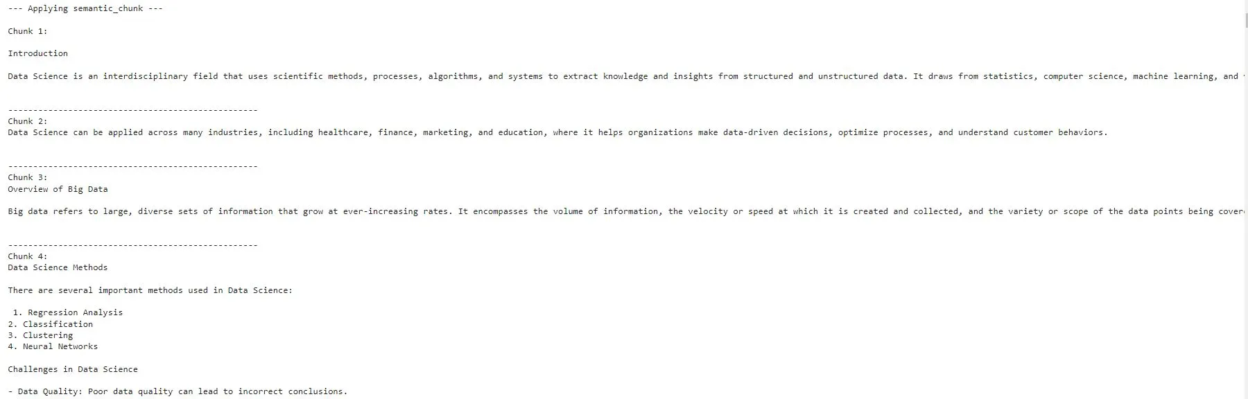 Semantic-Based Chunking