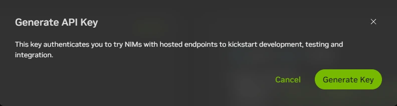 API Key: NVIDIA NIM
