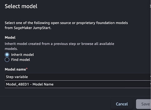 SageMaker Pipelines create model step