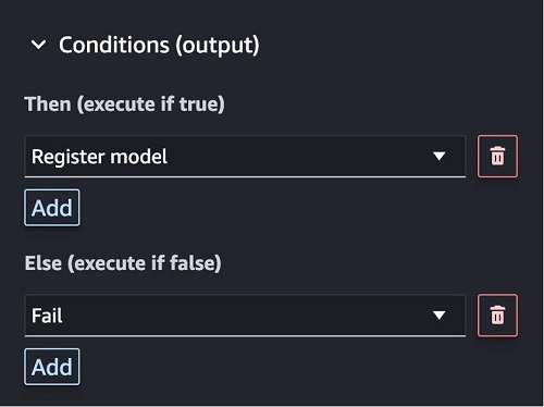 SageMaker Pipelines condition step