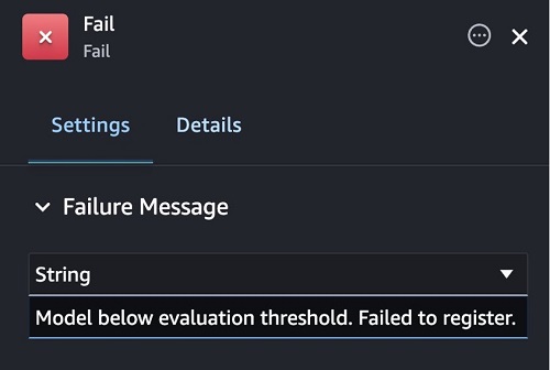 SageMaker Pipelines fail step