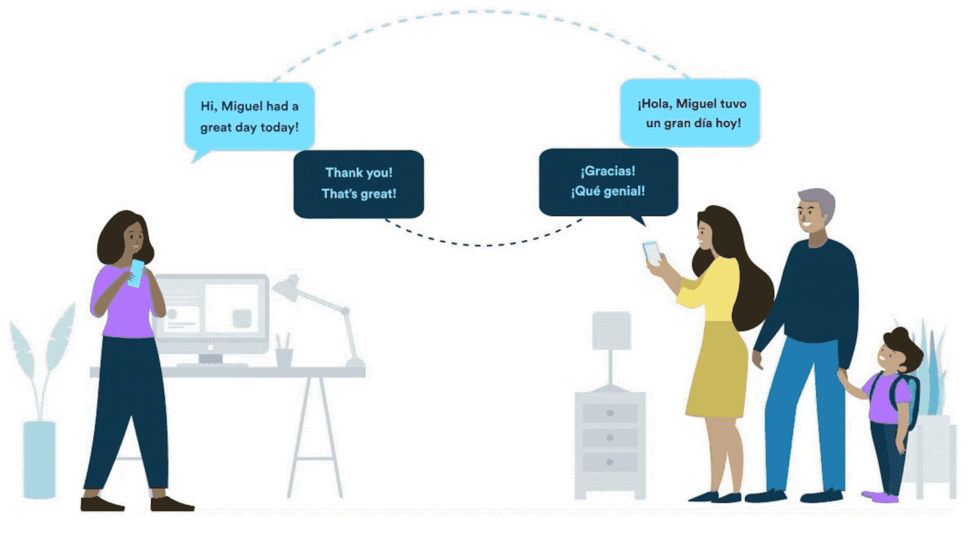 TalkingPoints teacher communicating with family in different languages