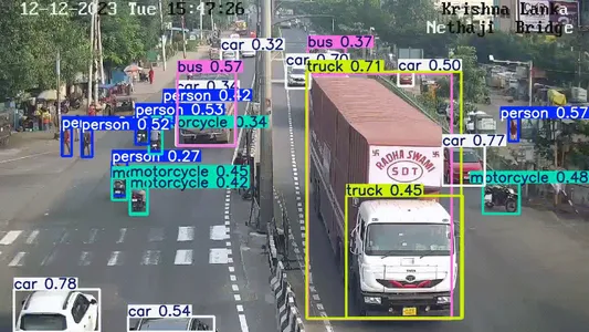 YOLOv11 accurately detects the bus, demonstrating its robustness in identifying different types of vehicles.