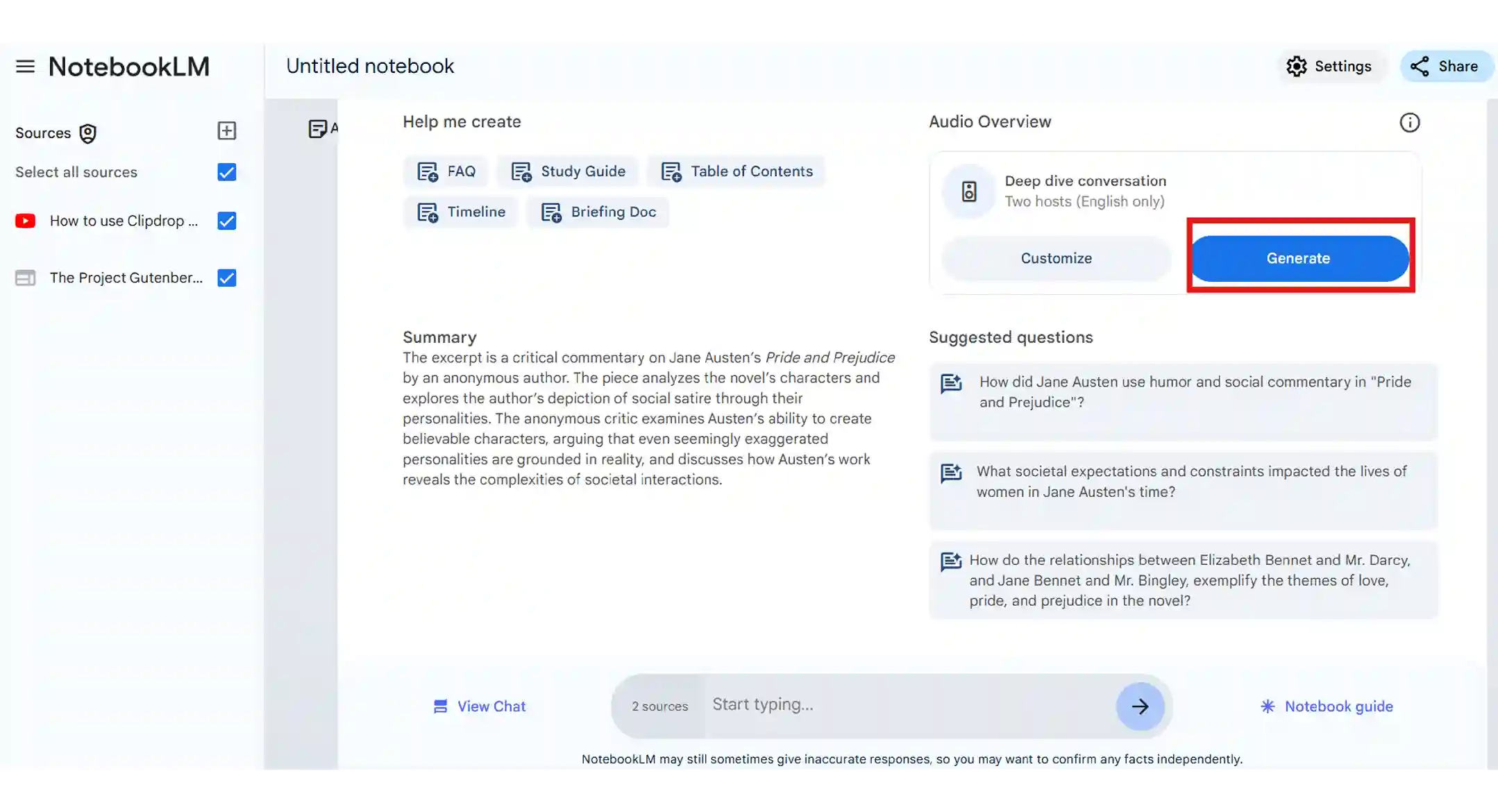 Generar un podcast usando NotebookLM