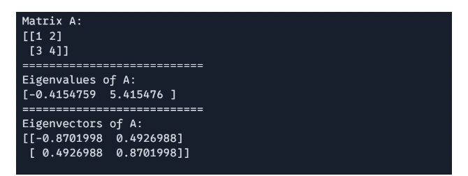 Matrix Eigenvalues and Eigenvectors