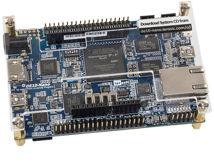 A DE10-Nano board produced by Terasic.