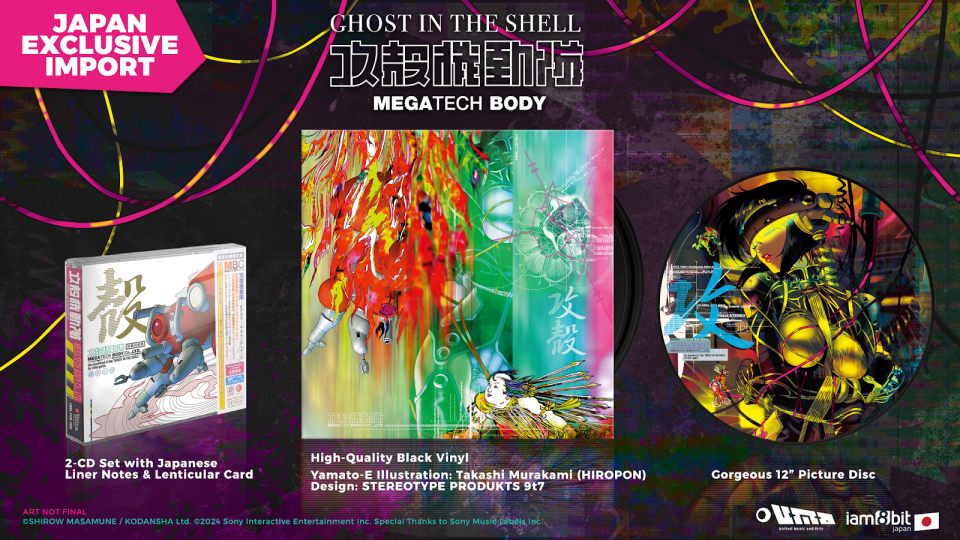 Promotion of the Ghost in the Shell soundtrack coming to the west. Details on three different versions.