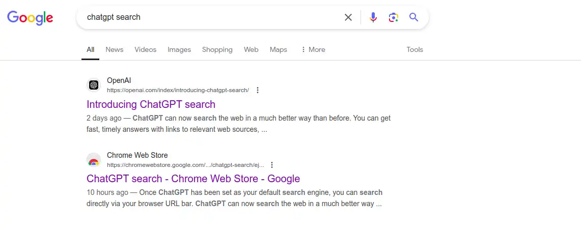 chatgpt search