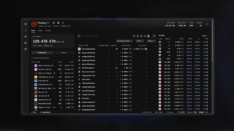 OpenSea V2 Wallet Activity