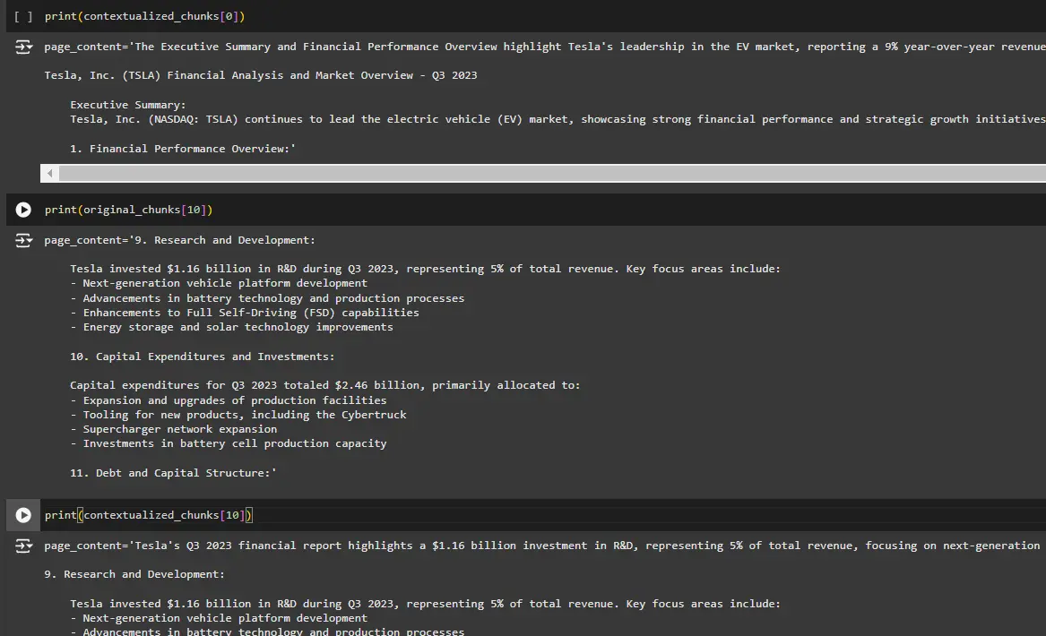 Step 7: Print Specific Chunks : Anthropic’s Contextual RAG