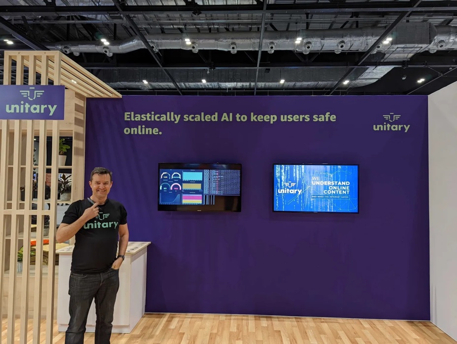 Image 3: Unitary at the AWS London Summit showing dynamically scaled inference using 1000+ EKS nodes