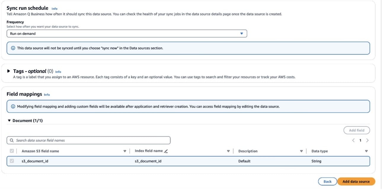 Sync run schedule