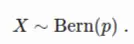 random variable following a Bernoulli distribution