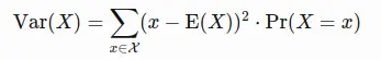 the variance is the probability-weighted average