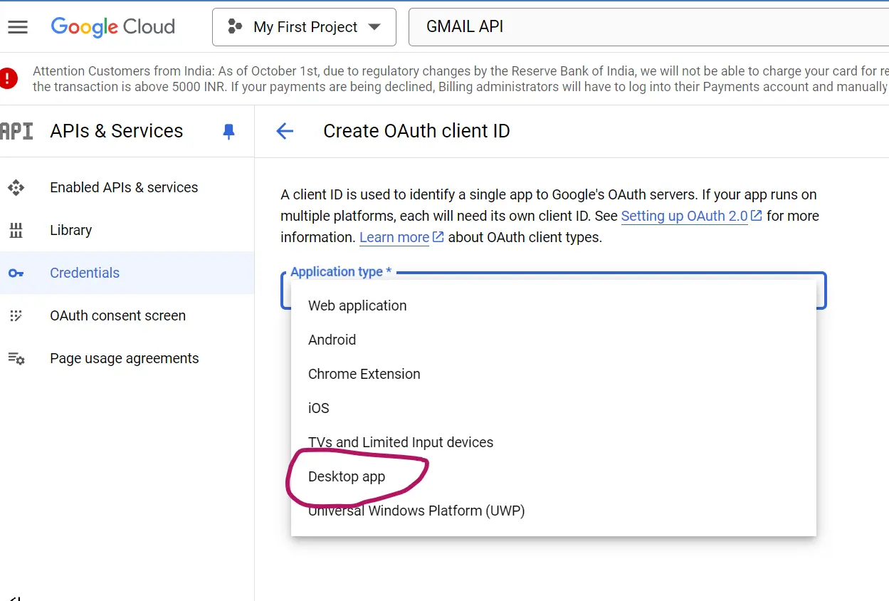 Configuring the OAuth client ID