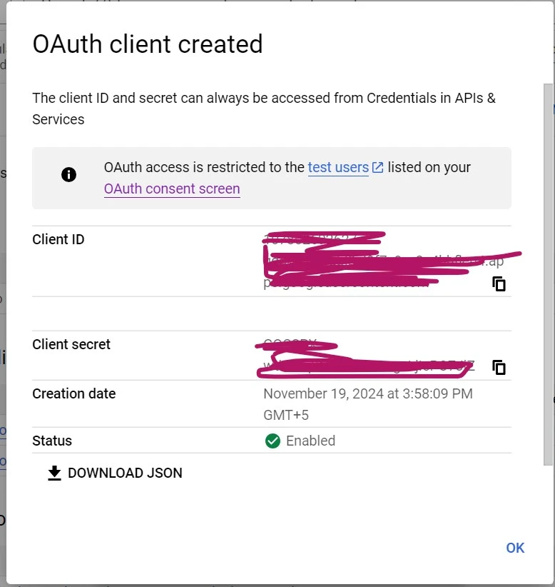 Configuring the OAuth client ID: Customized Customer Experiences