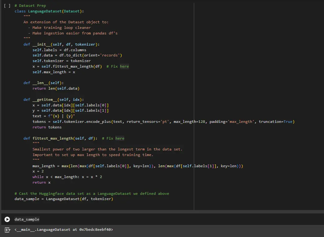 Step6 : Dataset Preparation and Custom Dataset Class Definition