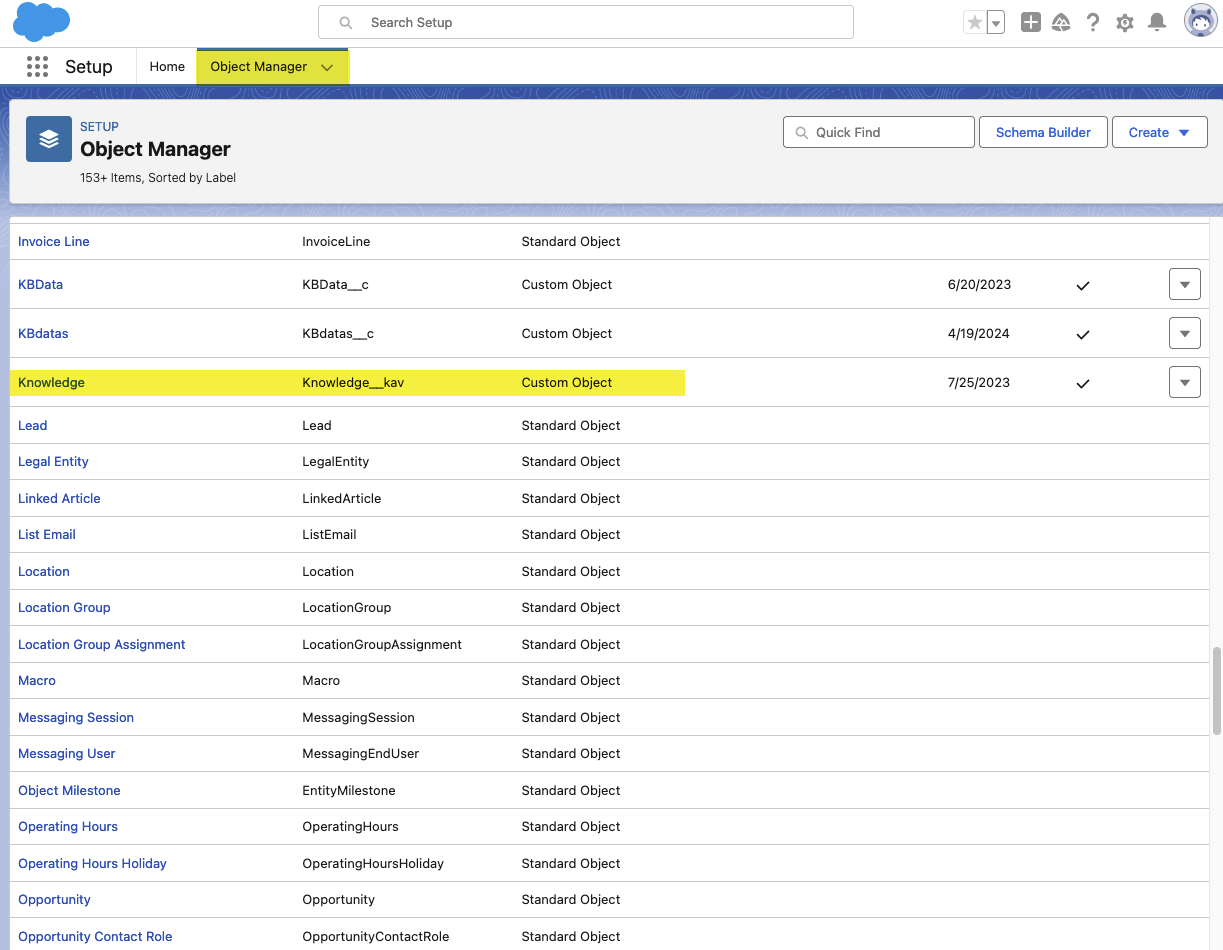 Salesforce object manager