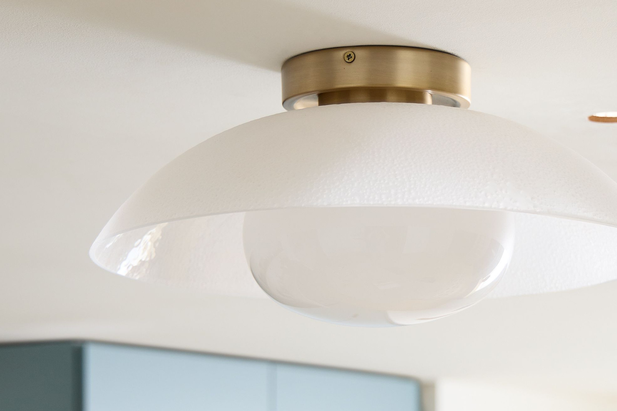 Glass Flush Mount with Bevel