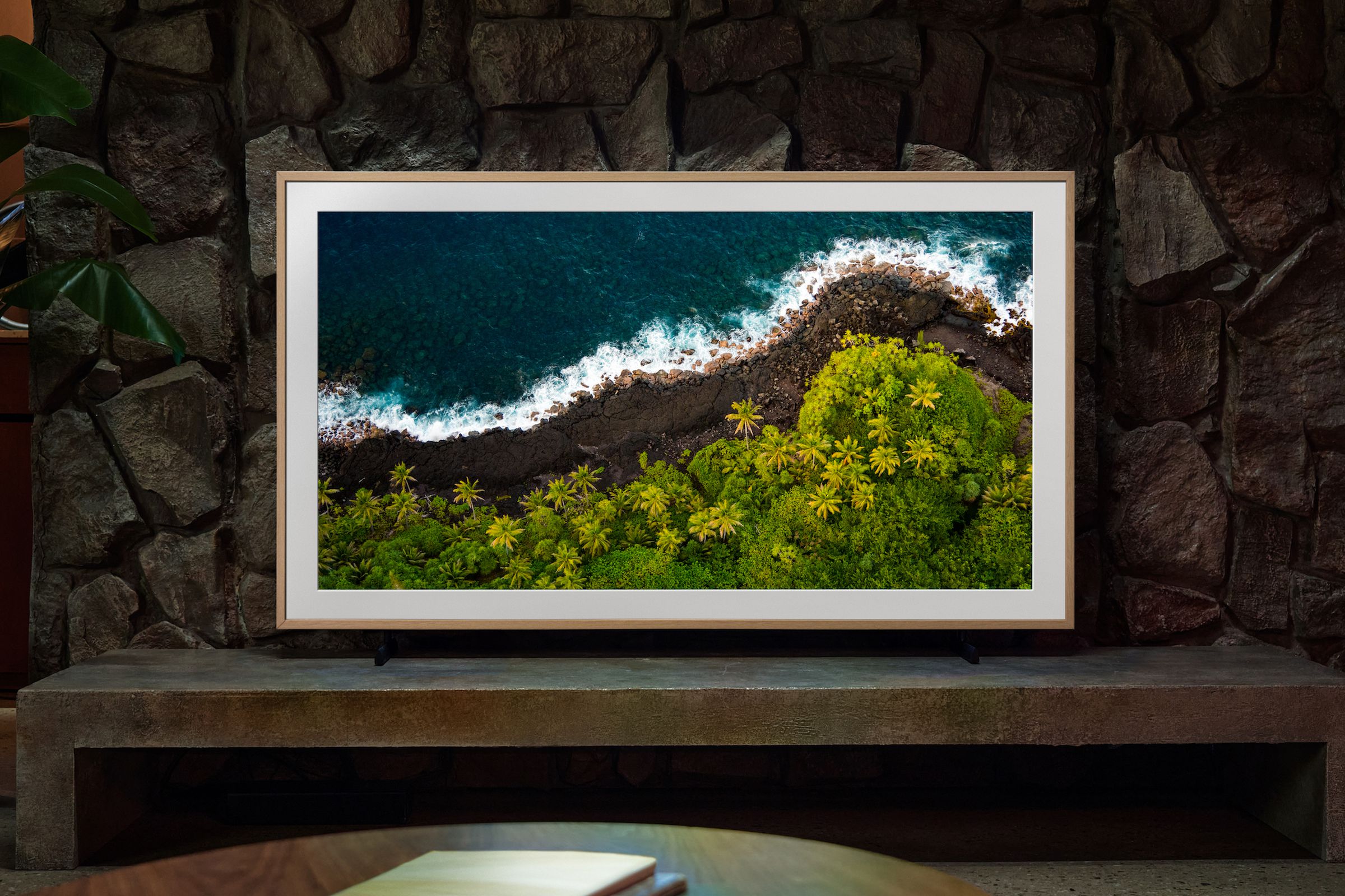 Samsung’s The Frame displaying artwork.