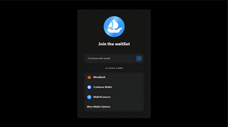 OpenSea waiting list