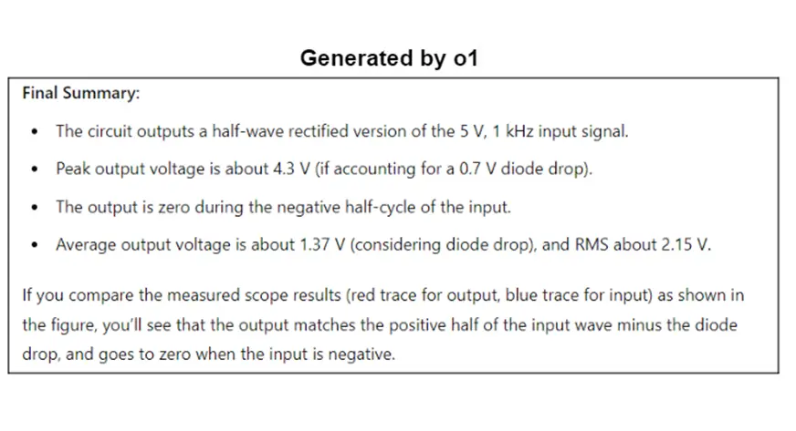 Image analysis with science: o1