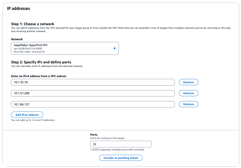 Create NLB target group - Step 2