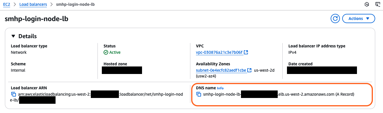 Find DNS name after NLB creation