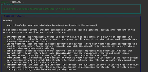 Query -1: From the knowledge base: Agentic RAG with Phidata