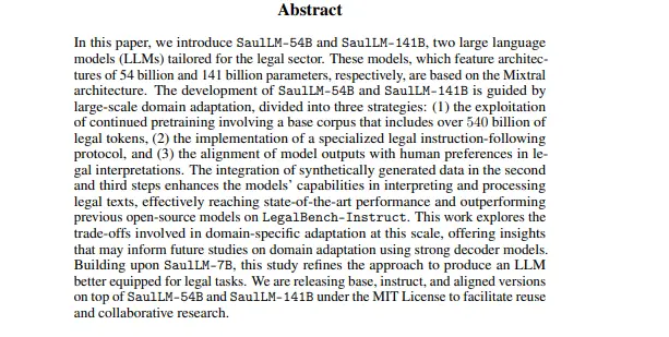 SaulLM-54B & SaulLM-141B
