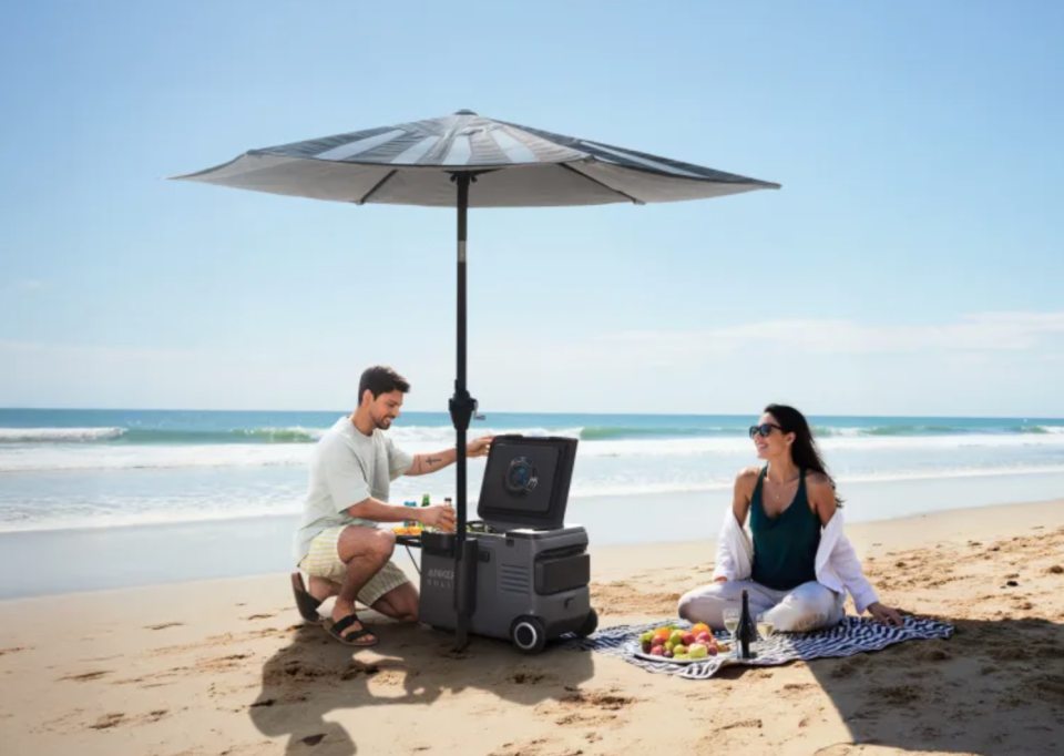 A solar umbrella.