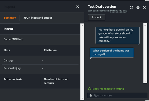 demo of intent classification